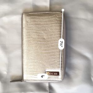 Wallet gold reptile embossed
